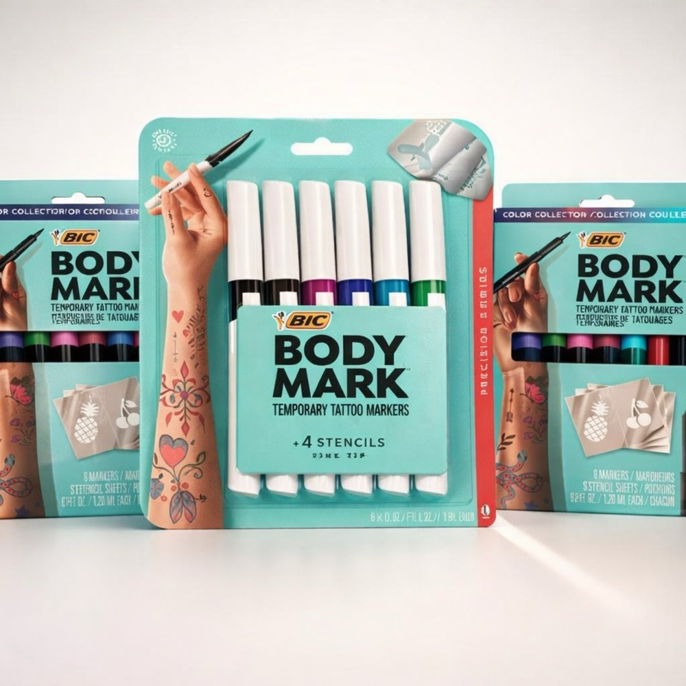 BIC BodyMark Temporary Tattoo Markers - Assorted Colors